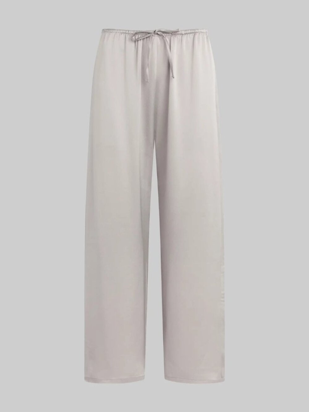NWT LESET Barb Crop Drawstring Pant in Cement Satin - Size S
